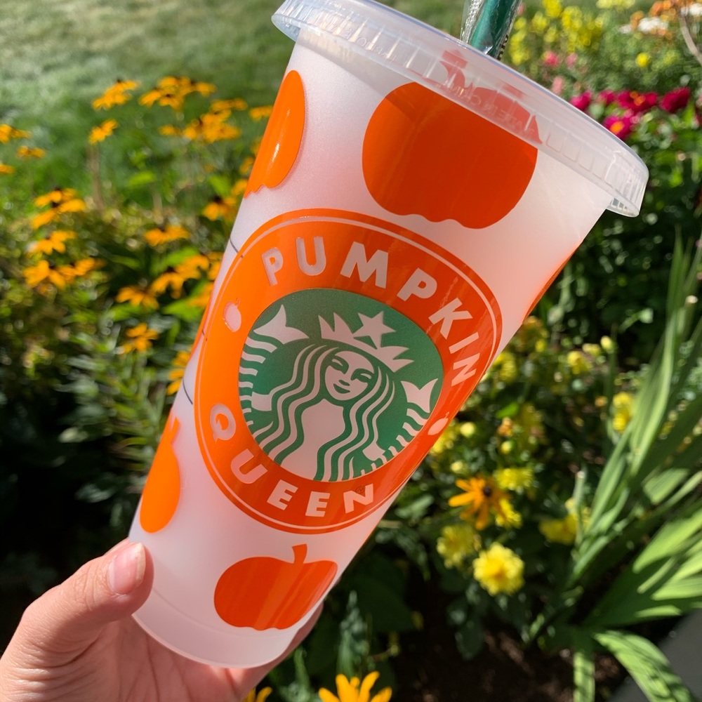 Pumpkin Themed Starbucks Cup